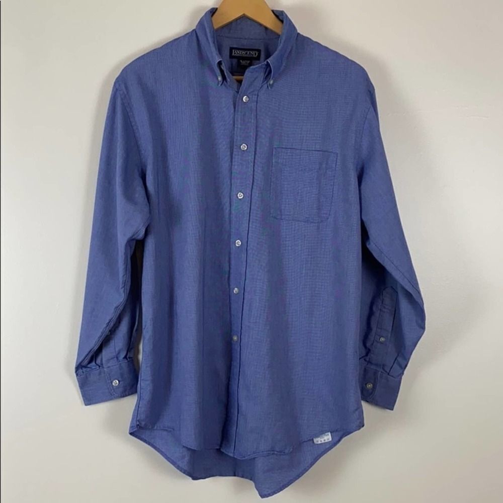Lands’ End Indigo Blue Long Sleeve Dress Shirt 15